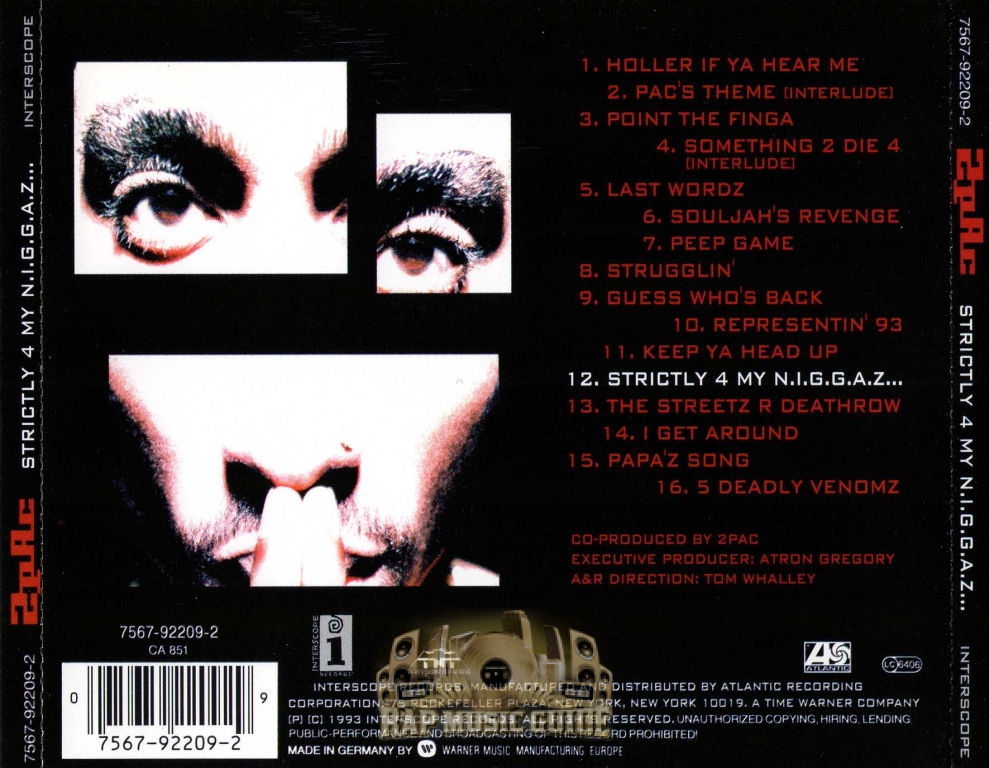 【G-RAP】ILL RHYME SOCIETY 4-15 2Pac - Strictly 4 My N.I.G.G.A.Z: CD | Rap Music Guide
